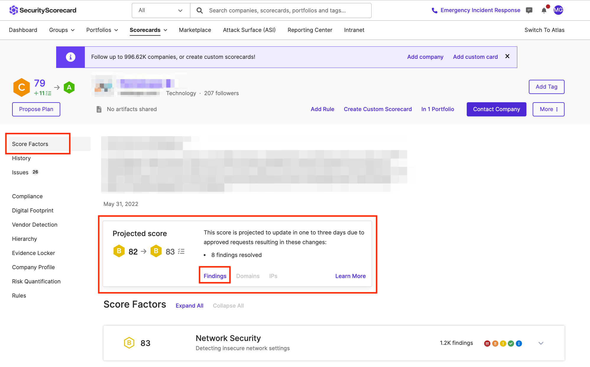 Address issue findings in your Scorecard – Help Center