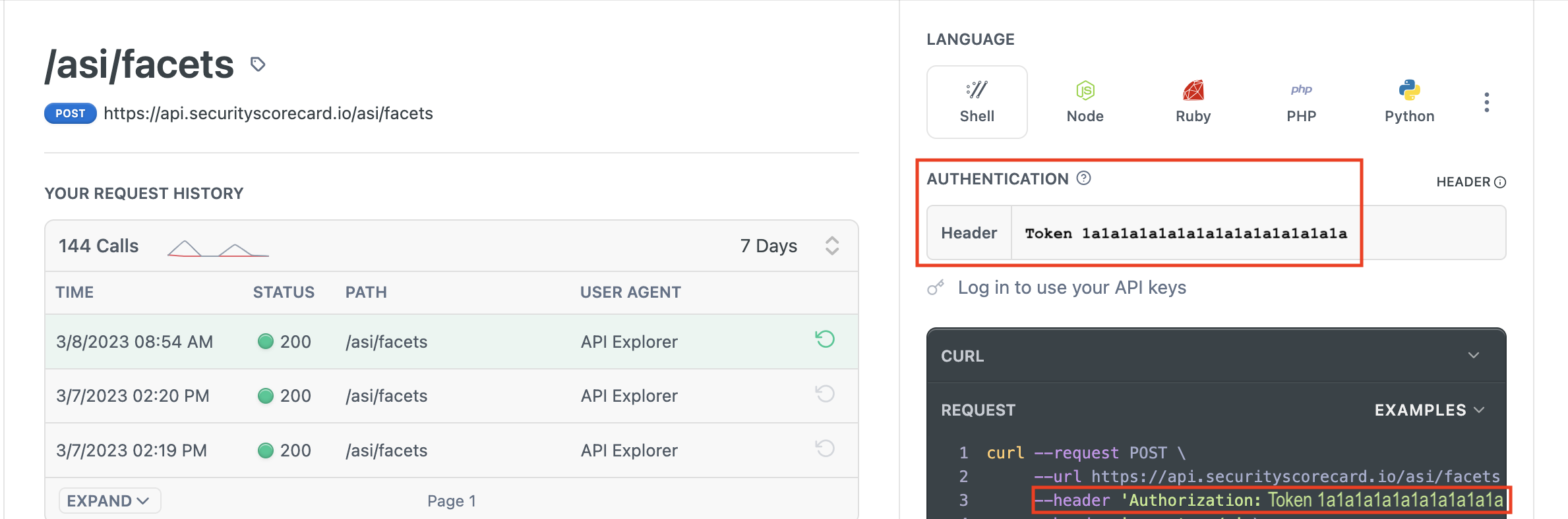 Create API tokens for the SecurityScorecard platform – Help Center