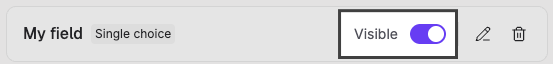 Visible toggle for a custom vendor details field