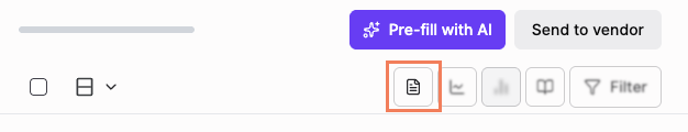 Toolbar with the Documents icon highlighted, used to upload supporting files to the assessment
