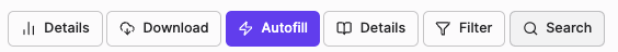 Toolbar with the Autofill (lightning bolt) button highlighted.